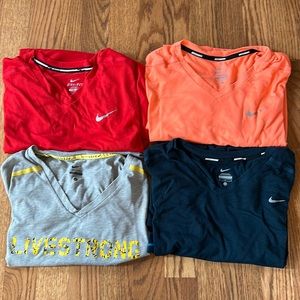 Nike Running Bundle V Neck Tailwind Large Gray, Red, Orange, Blue